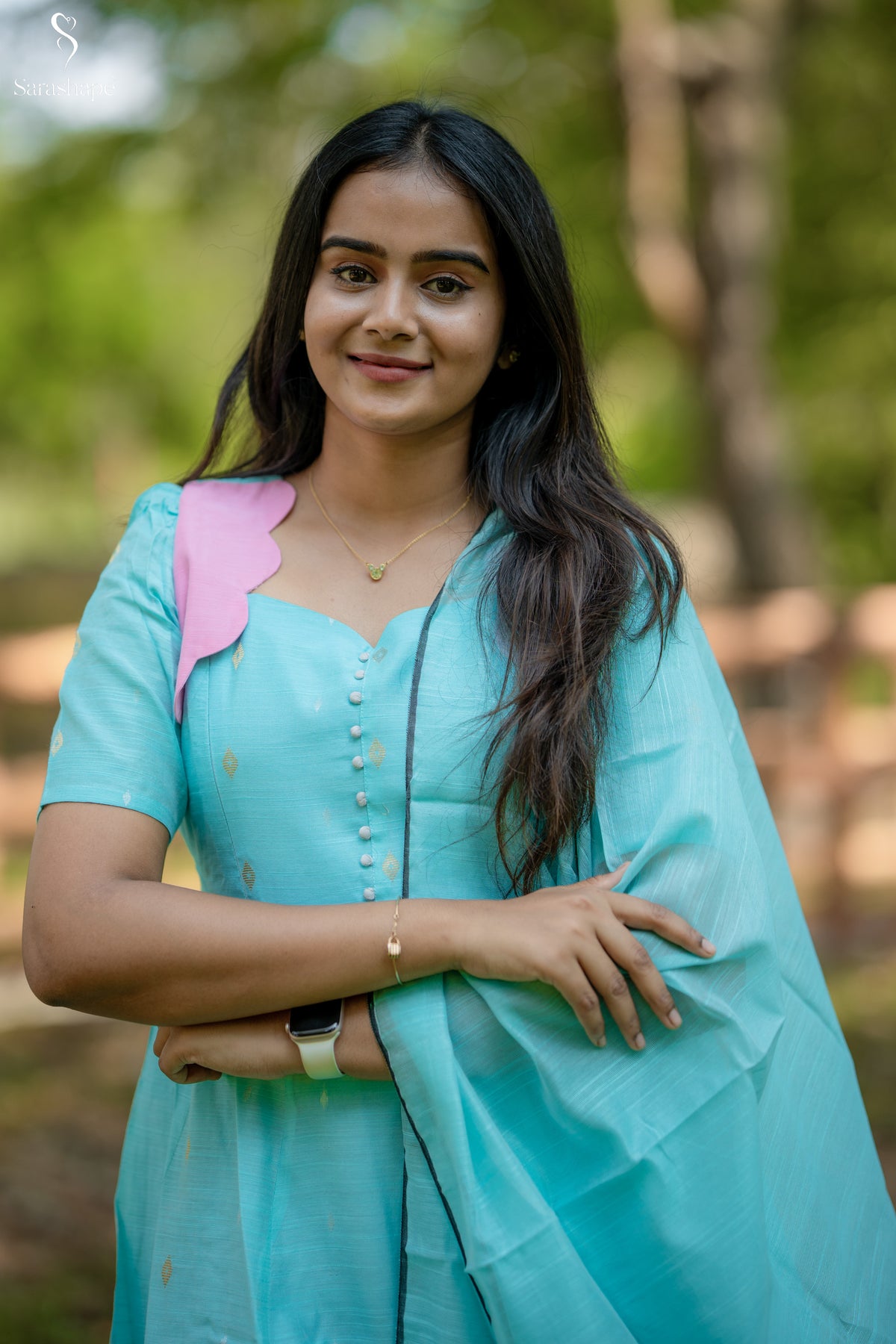 Nethra Raw Silk Festive Feeding Maxi only (Without dupatta)