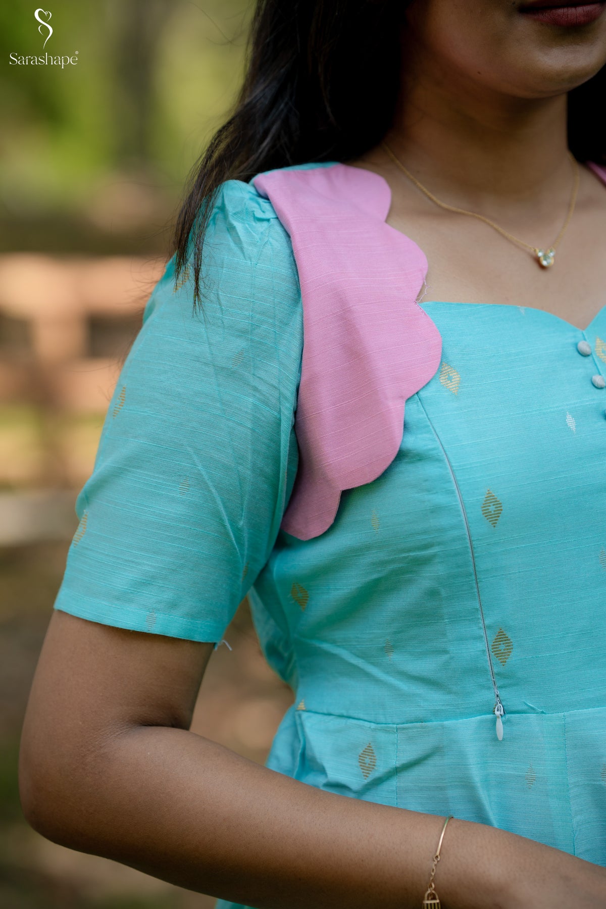 Nethra Raw Silk Festive Feeding Maxi only (Without dupatta)