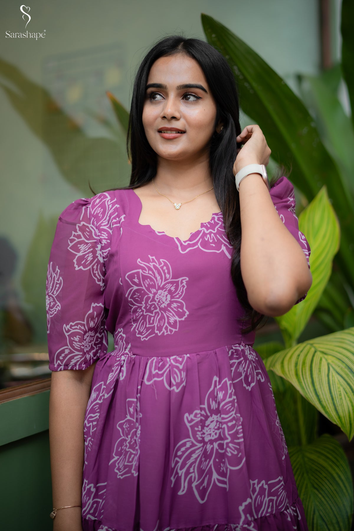 Nihalya Georgette Feeding Maxi