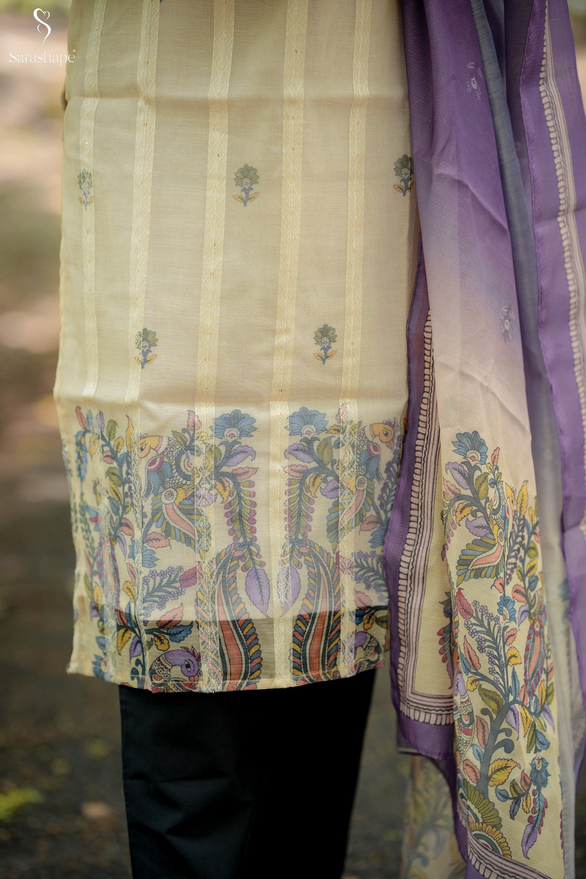 Pavalamalli Linen Non Feeding Salwar set (Top & Dupatta )