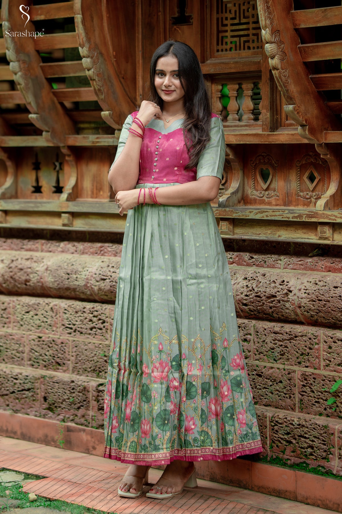 Poongothai Butti silk Festive Feeding Maxi
