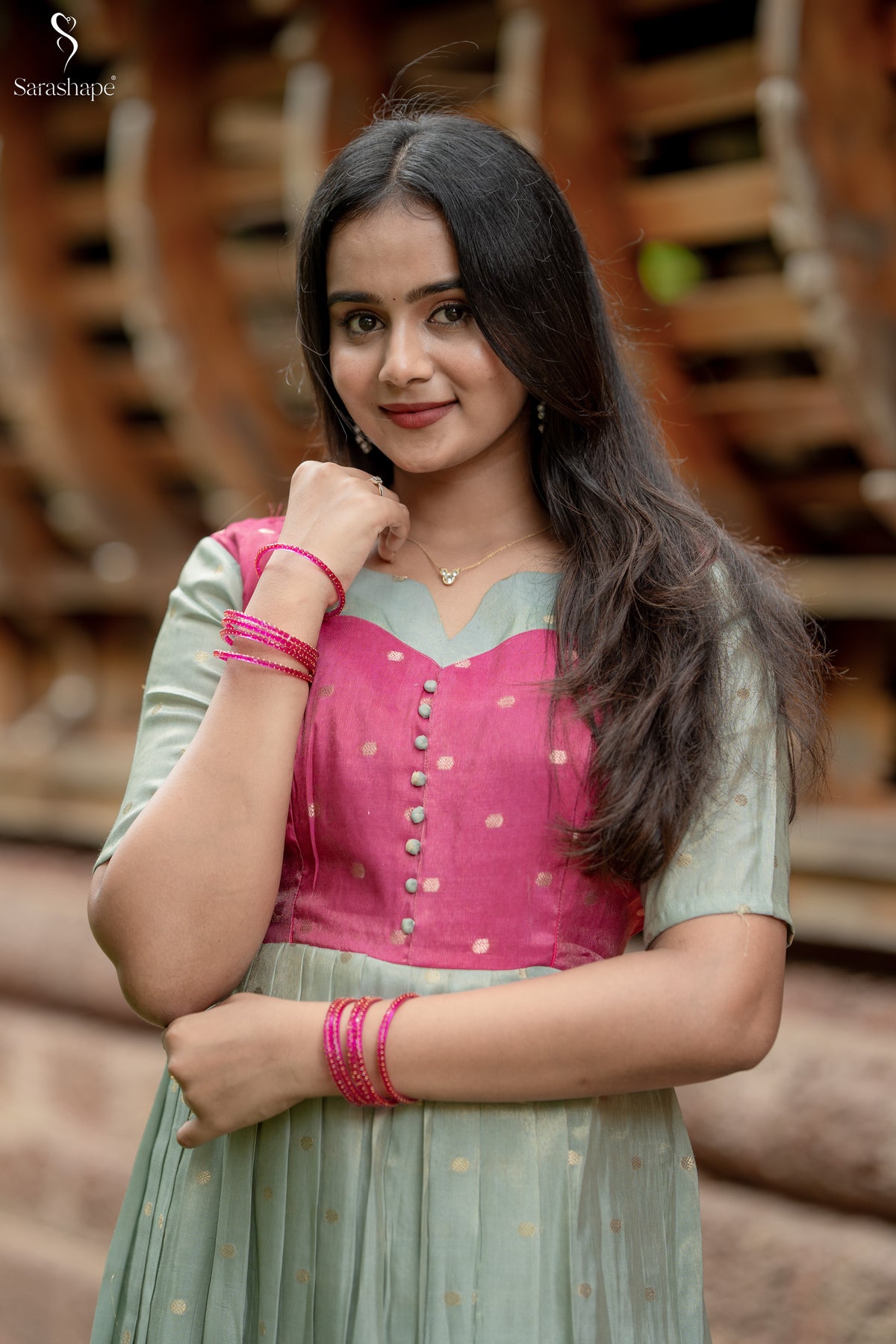 Poongothai Butti silk Festive Feeding Maxi
