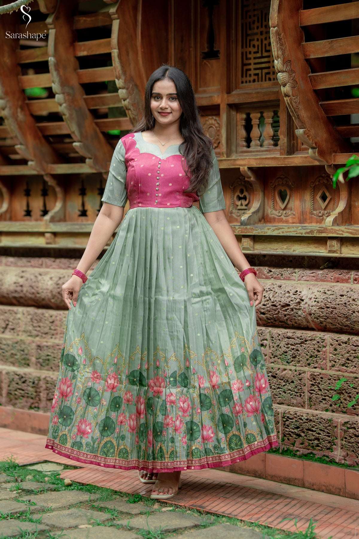 Poongothai Butti silk Festive Feeding Maxi