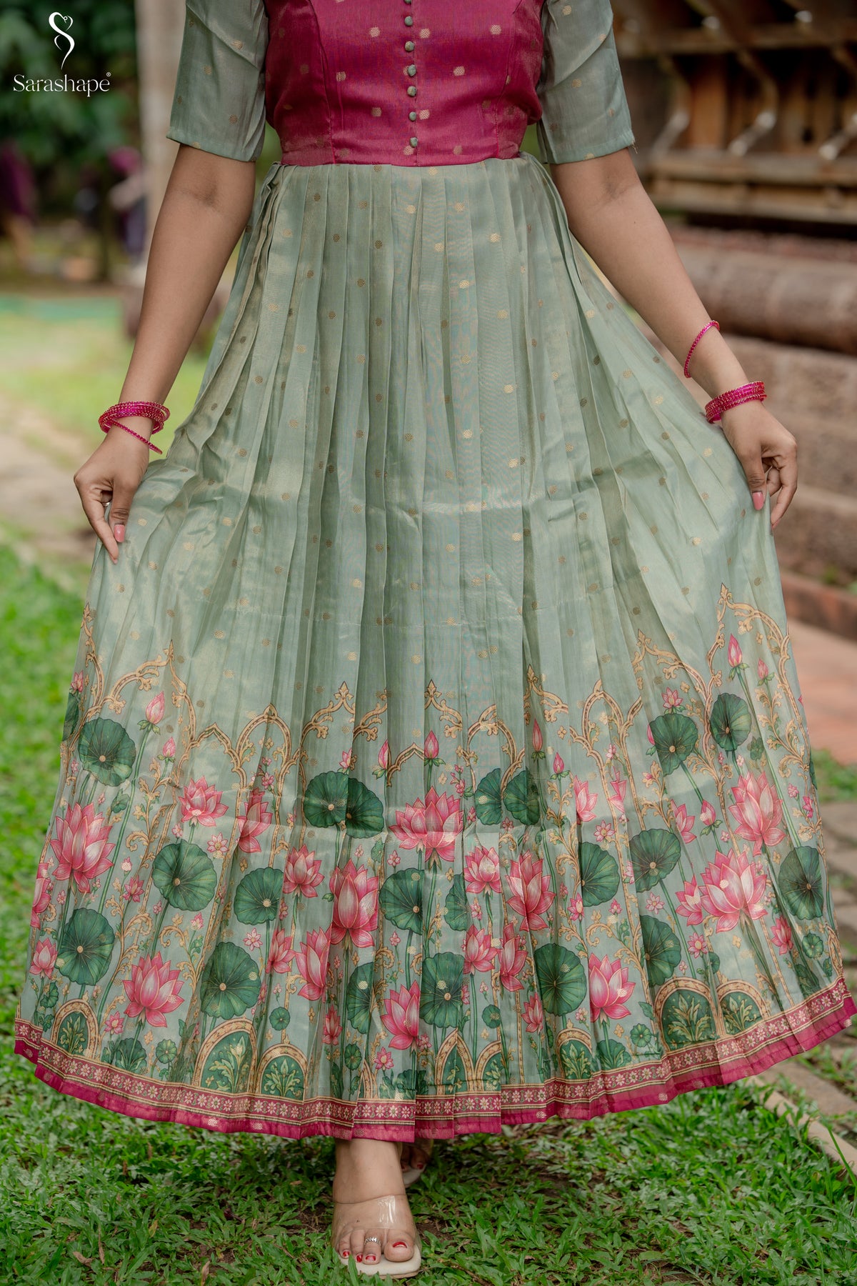Poongothai Butti silk Festive Feeding Maxi