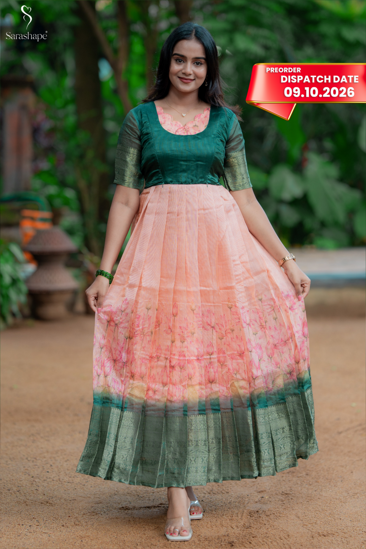 Aganila Tussar Jacquard Festive Non Feeding Maxi (Diwali Series -1)