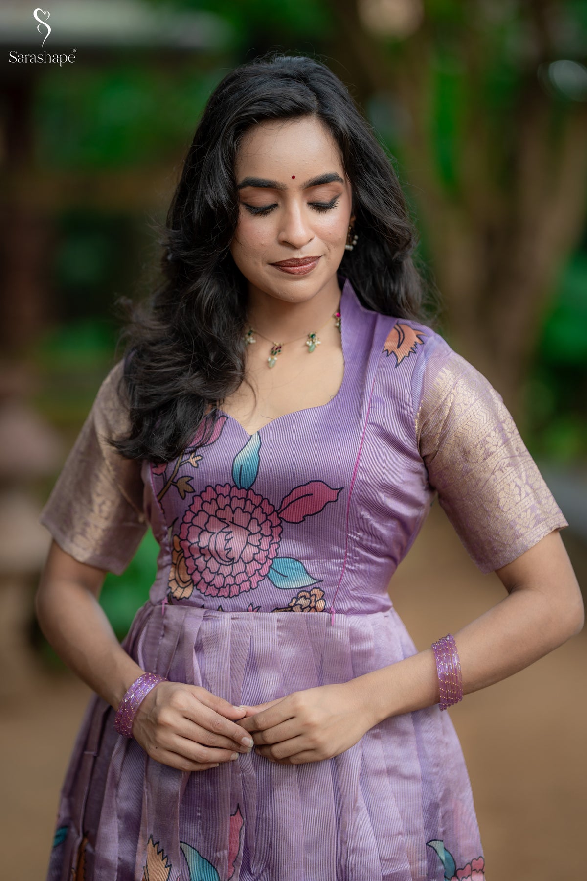 Savithri Tussar Jacquard Festive Feeding Maxi (Diwali Series-1)