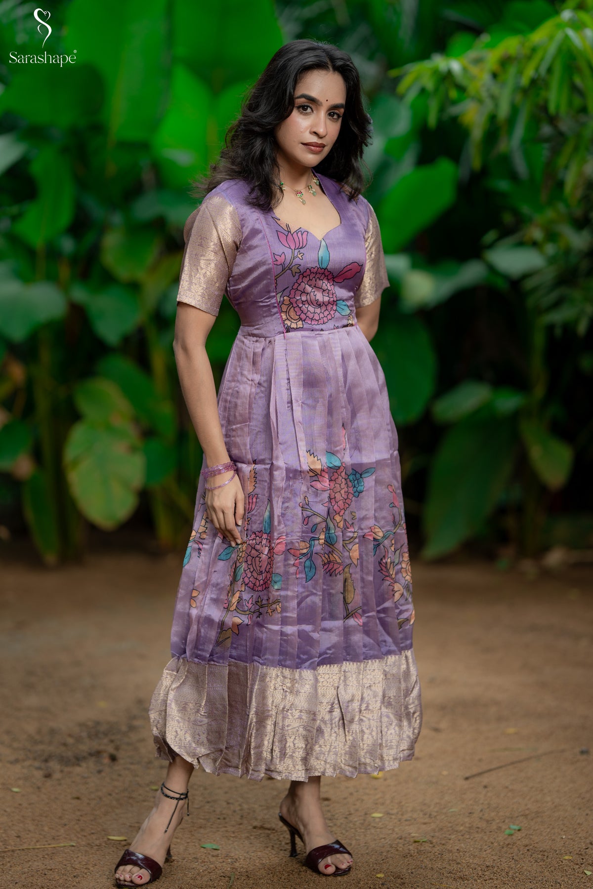 Savithri Tussar Jacquard Festive Feeding Maxi (Diwali Series-1)