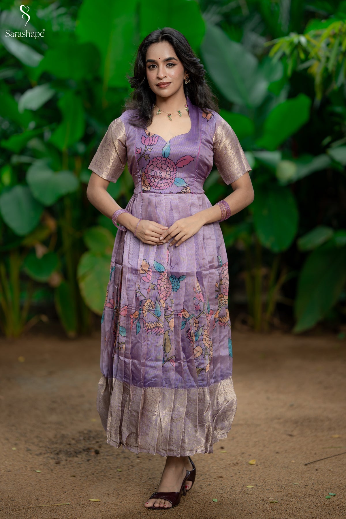 Savithri Tussar Jacquard Festive Feeding Maxi (Diwali Series-1)