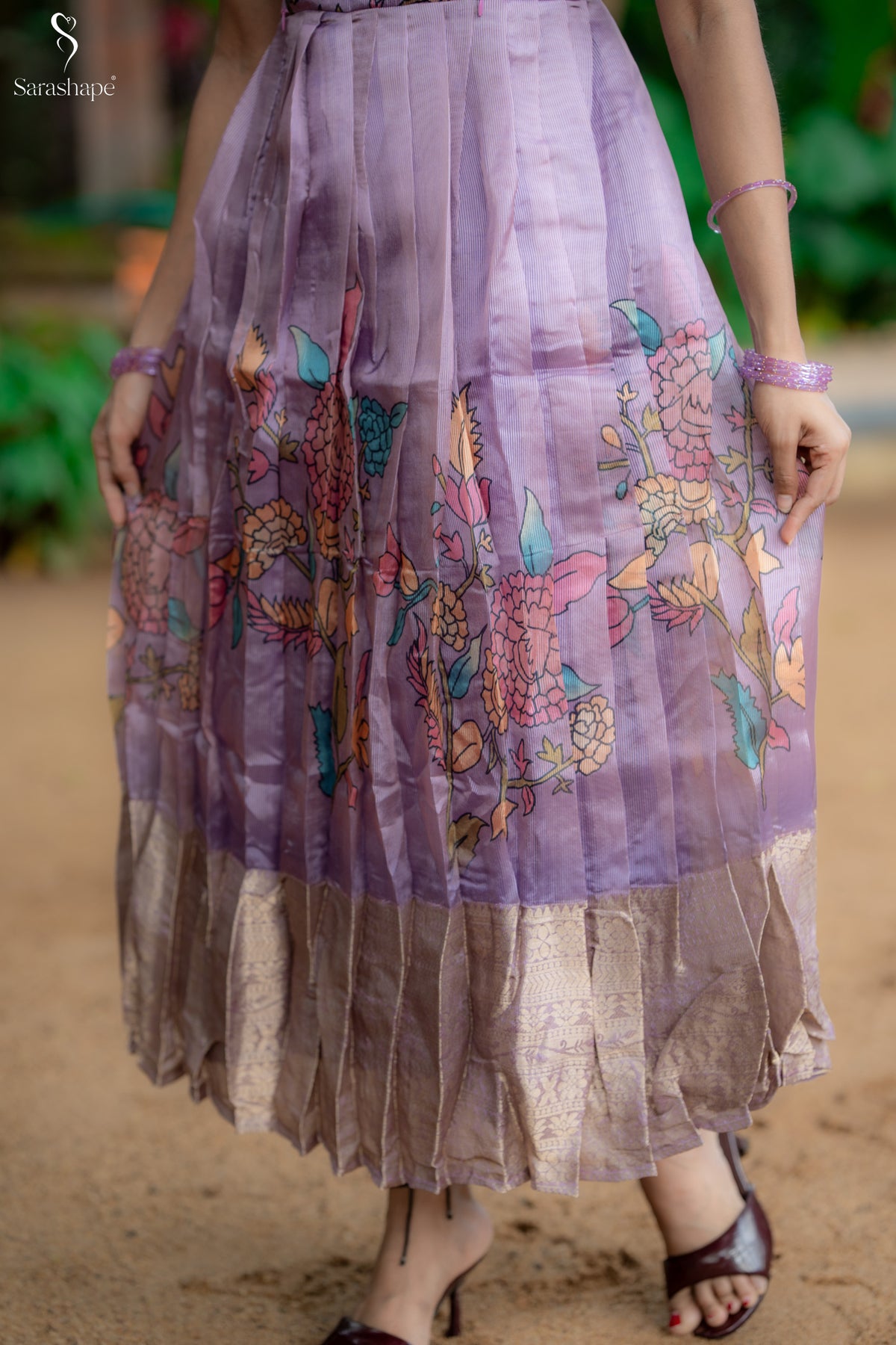 Savithri Tussar Jacquard Festive Feeding Maxi (Diwali Series-1)