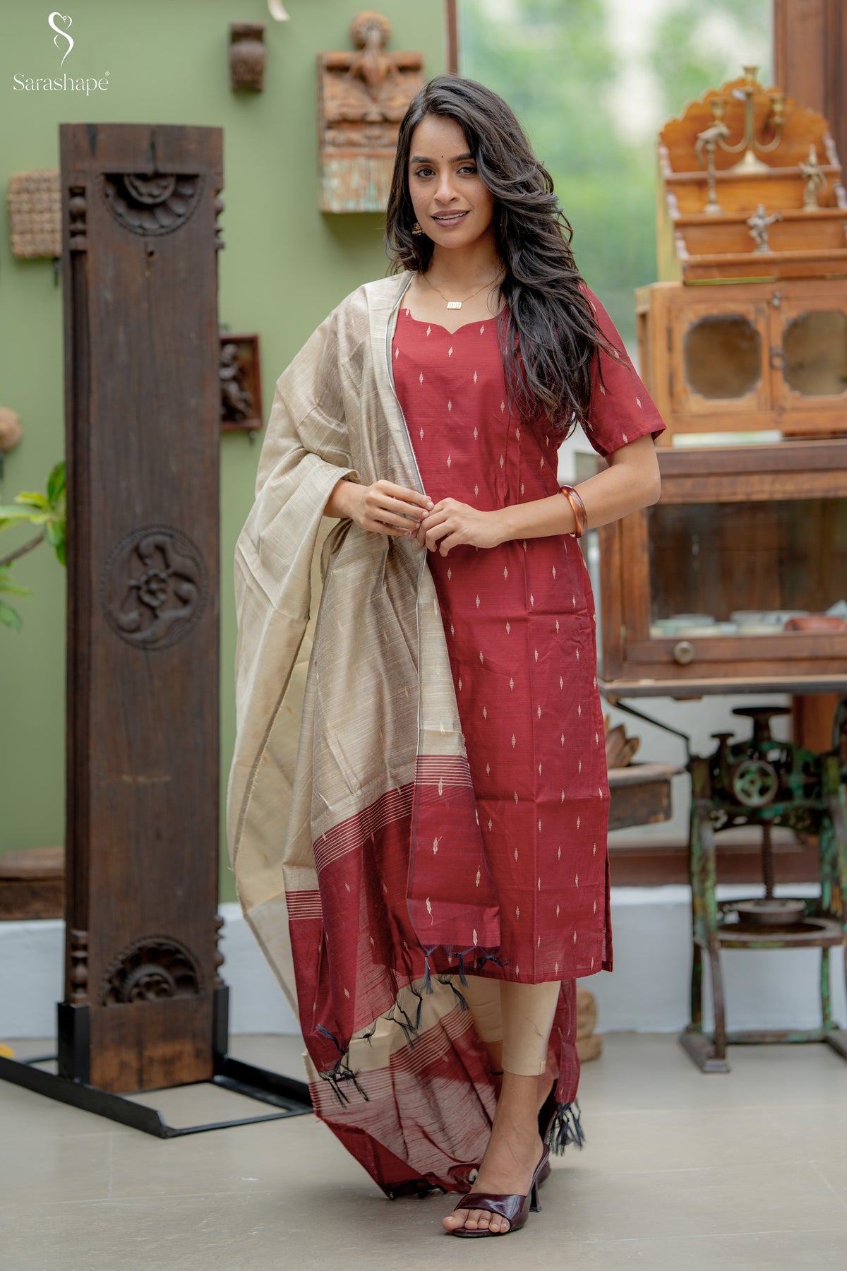 Sirpi Raw silk Feeding Salwar Set(set of 3)