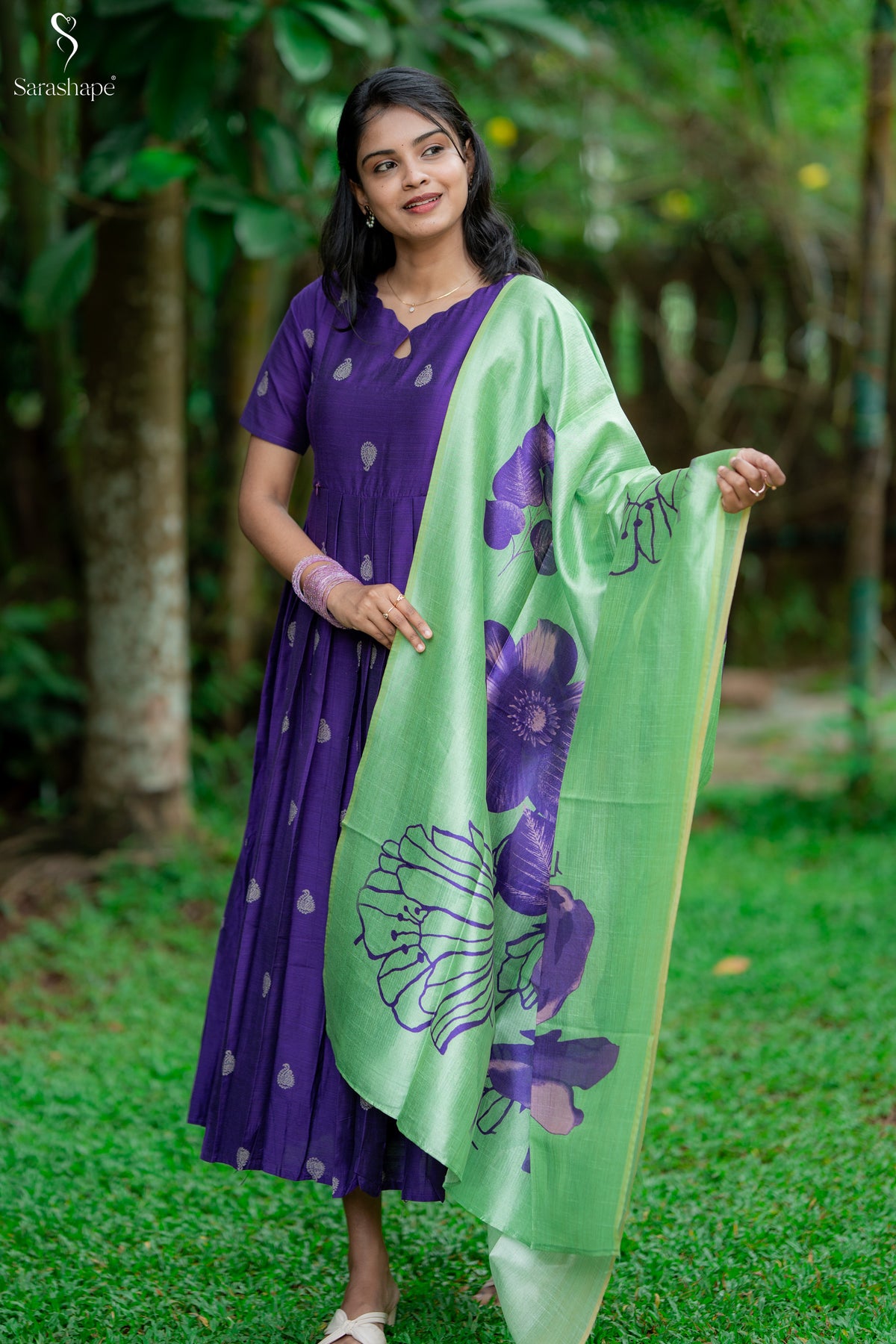 Valli Raw Silk Festive Feeding Maxi