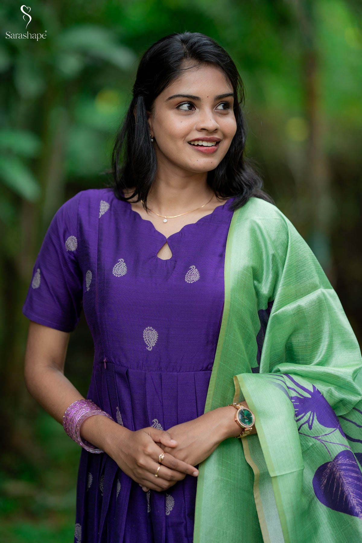 Valli Raw Silk Festive Feeding Maxi