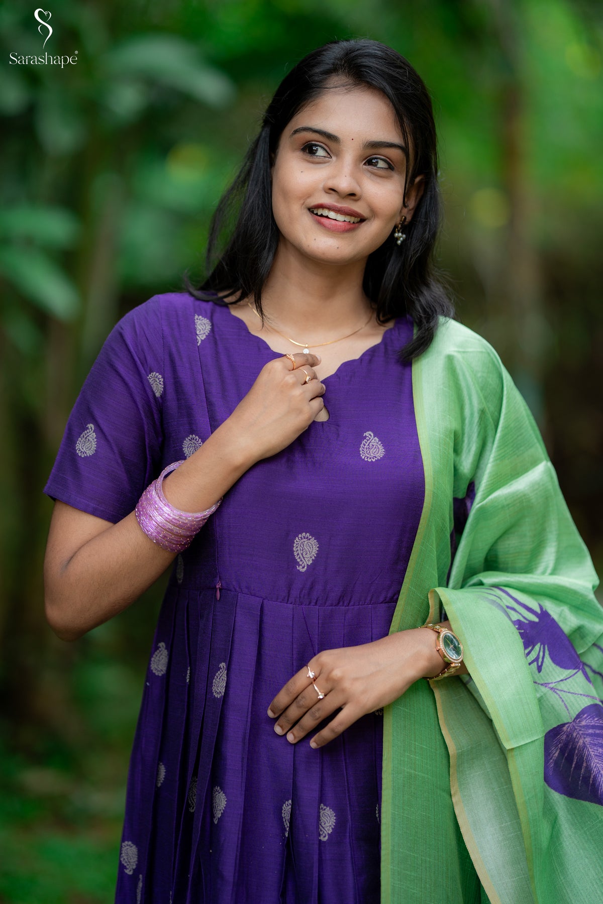 Valli Raw Silk Festive Feeding Maxi