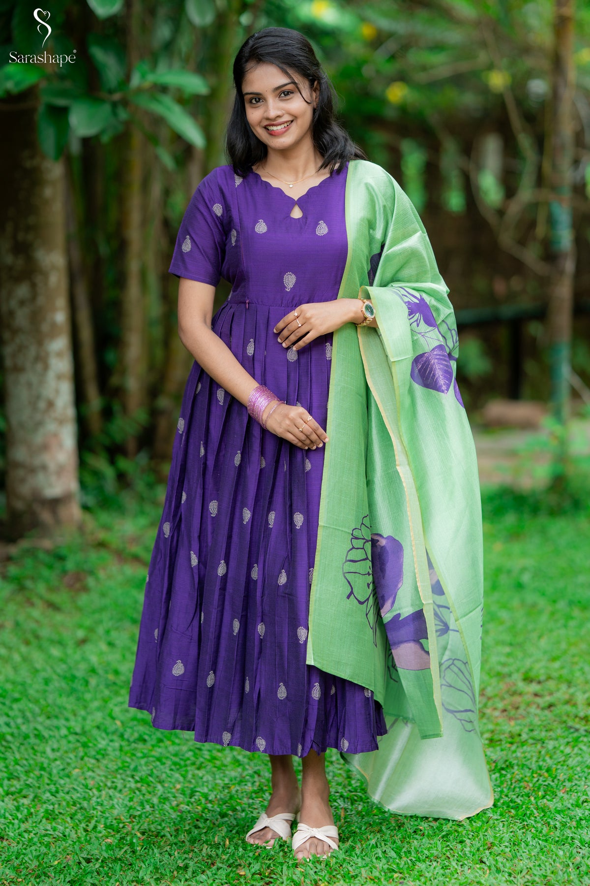 Valli Raw Silk Festive Feeding Maxi
