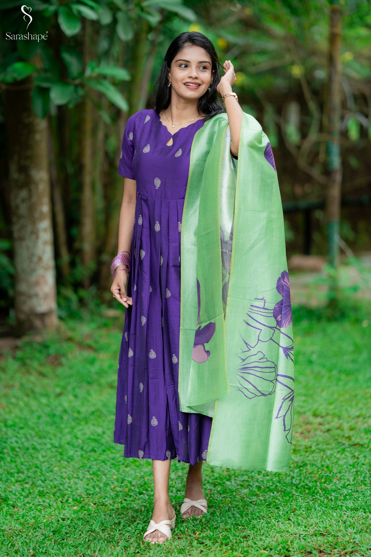Valli Raw Silk Festive Feeding Maxi