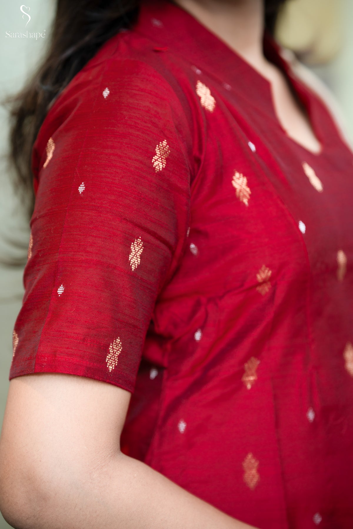 Vinifer Raw Silk Festive Feeding Salwar Set ( Top & Dupatta)