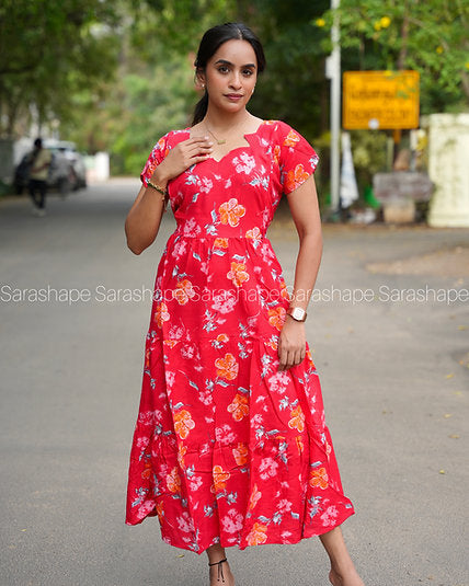 Dhesiya F feeding Premium Cotton dress With Feeding Zip