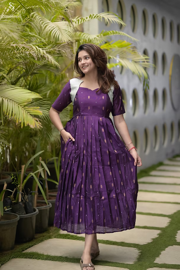 Nilambari Raw silk Feeding Maxi
