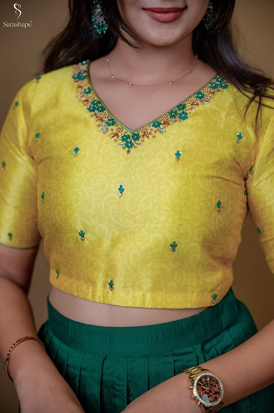 Hrithaya Aari Work Festive Feeding(Skirt & Top)