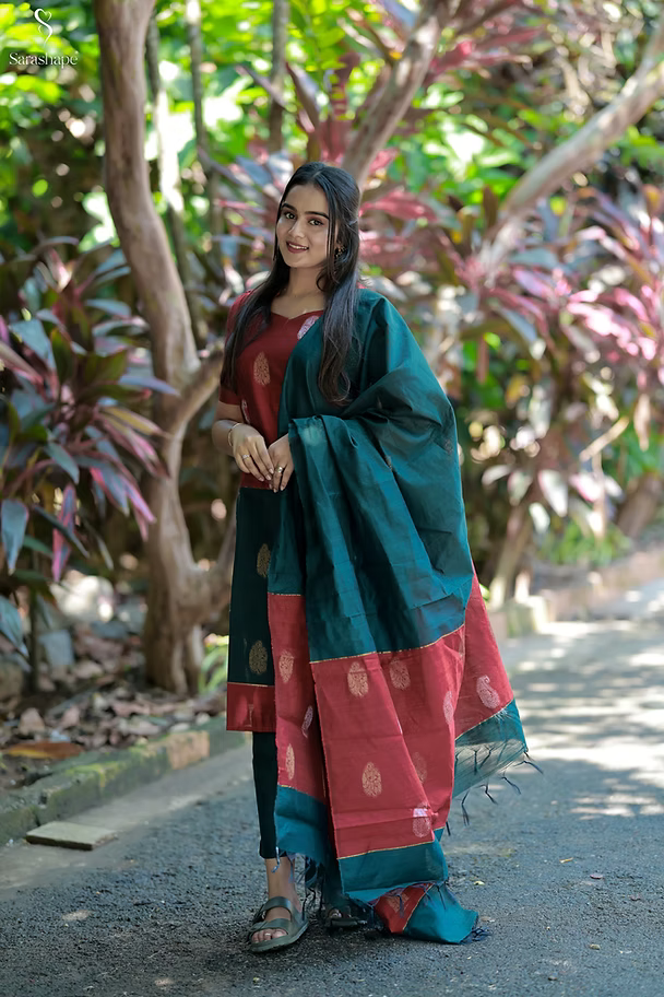 Rambai Raw silk Festive Feeding salwar Set
