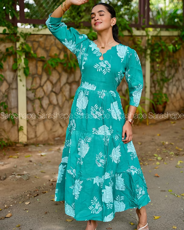 Anuja F feeding Premium Cotton dress With Feeding Zip