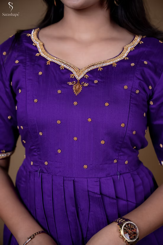 Innisai Aari Work Festive Feeding Maxi