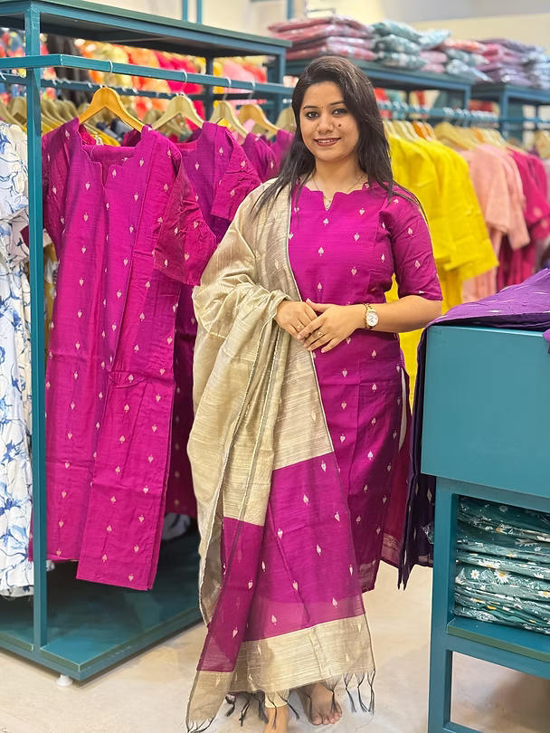 Kamala Raw silk Non Feeding Salwar set