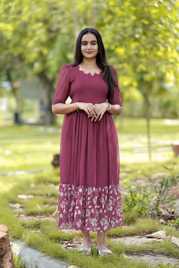 Vizhi Georgette Non Feeding maxi