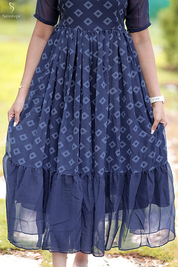 ASIYA F georgette dress With Feeding Zip