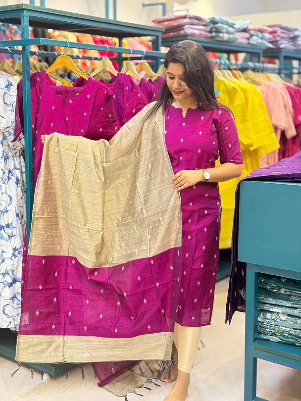 Kamala Raw silk Non Feeding Salwar set