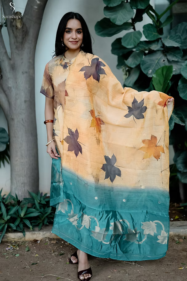 Apoorva Butti Linen Feeding Salwar Set (Set of 2)