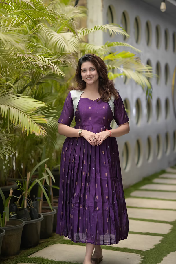 Nilambari Raw silk Feeding Maxi