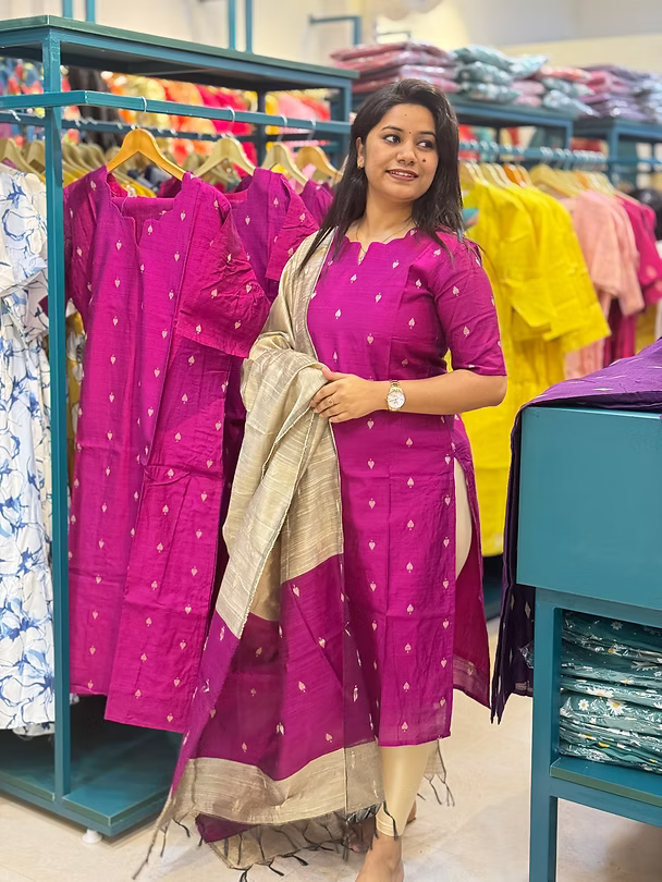 Kamala Raw silk Non Feeding Salwar set
