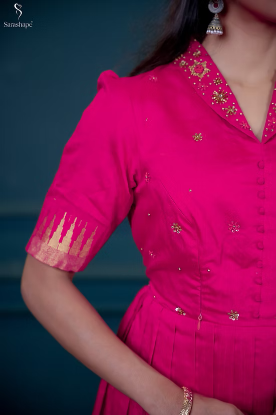 Magizhini Aari Work Feeding  Maxi - Exclusive Festive Edition