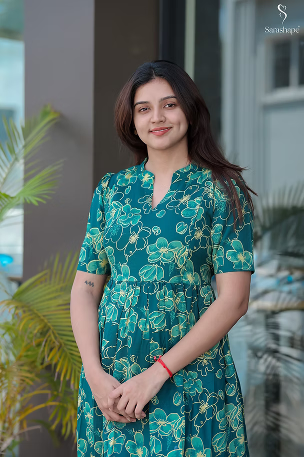 Shastika  F Cotton Flex Dress FEEDING (With Zip)