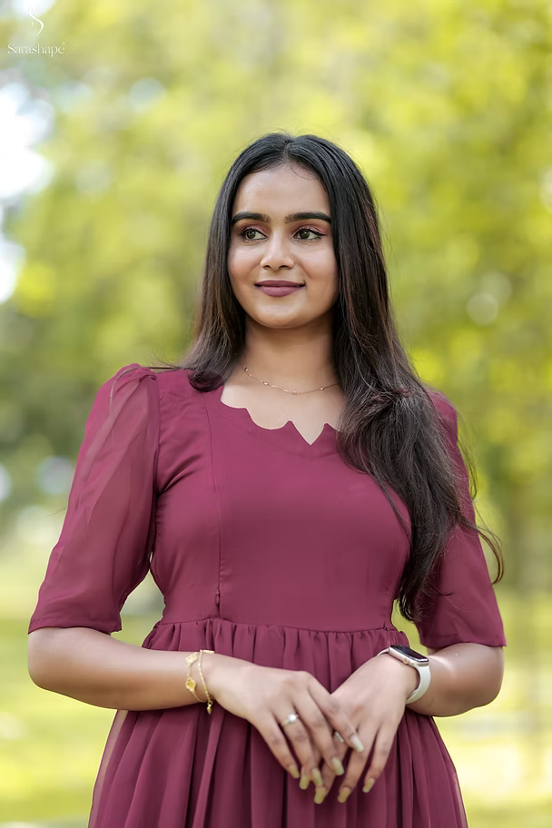 Vizhi Georgette Non Feeding maxi