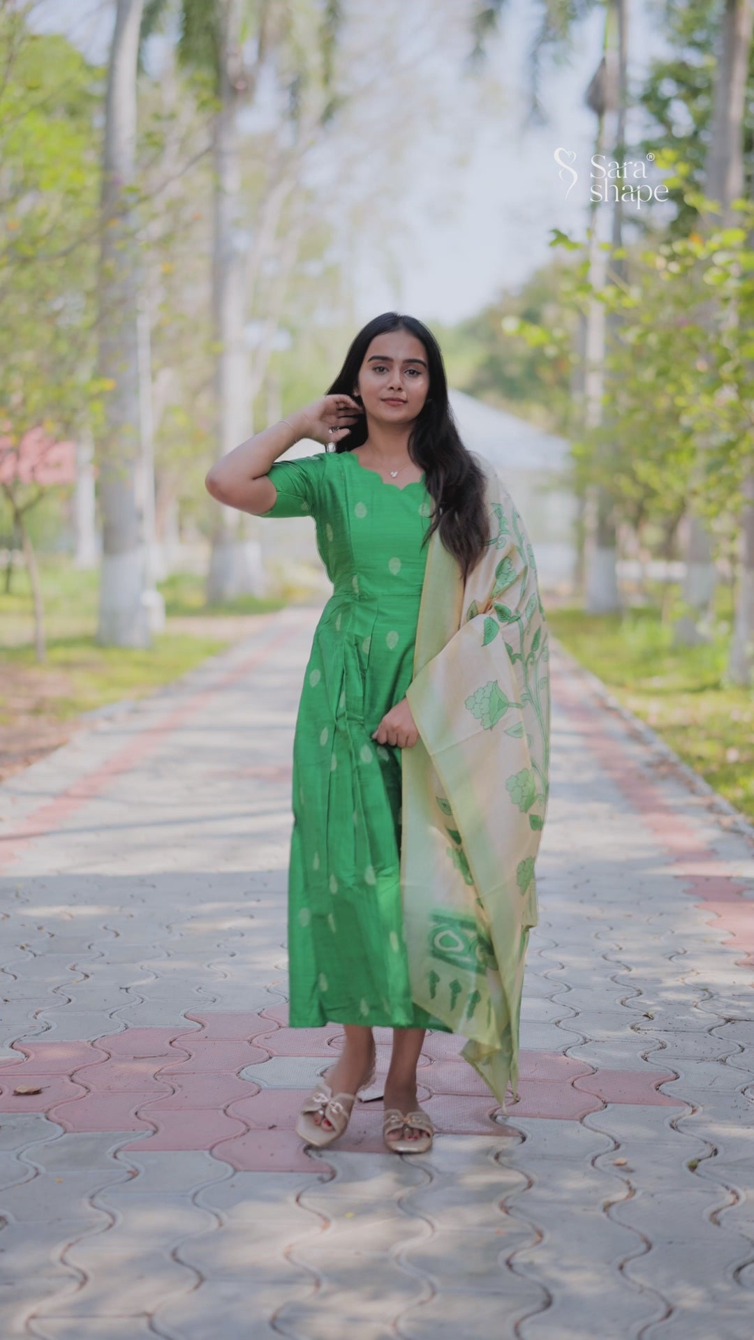 Padma Raw silk Festive Feeding Maxi