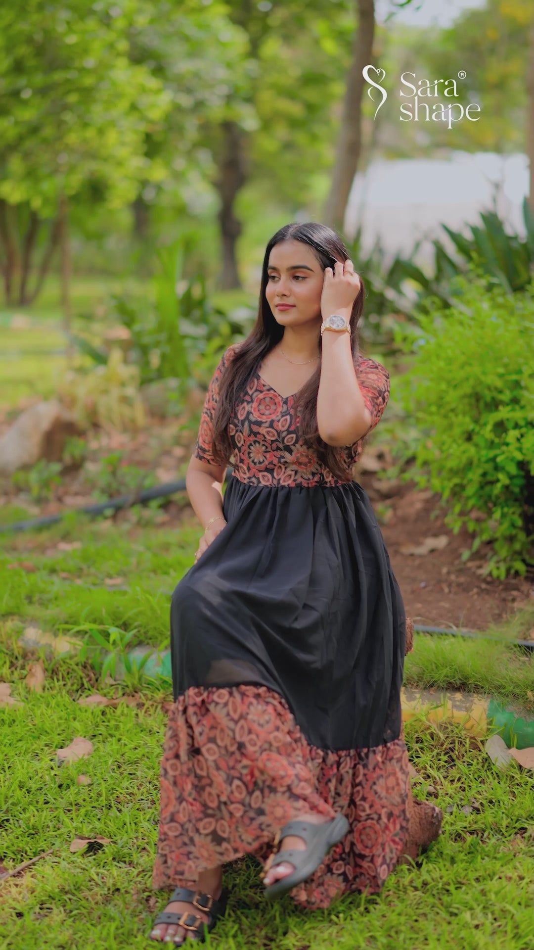 Shrawani Georgette Feeding Maxi - Restock