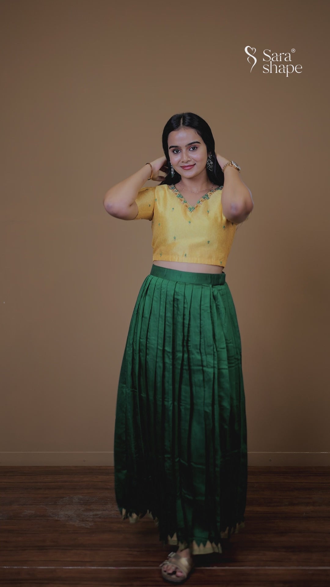 Hrithaya Aari work Top and skirt Exclusive festive edition Non Feeding